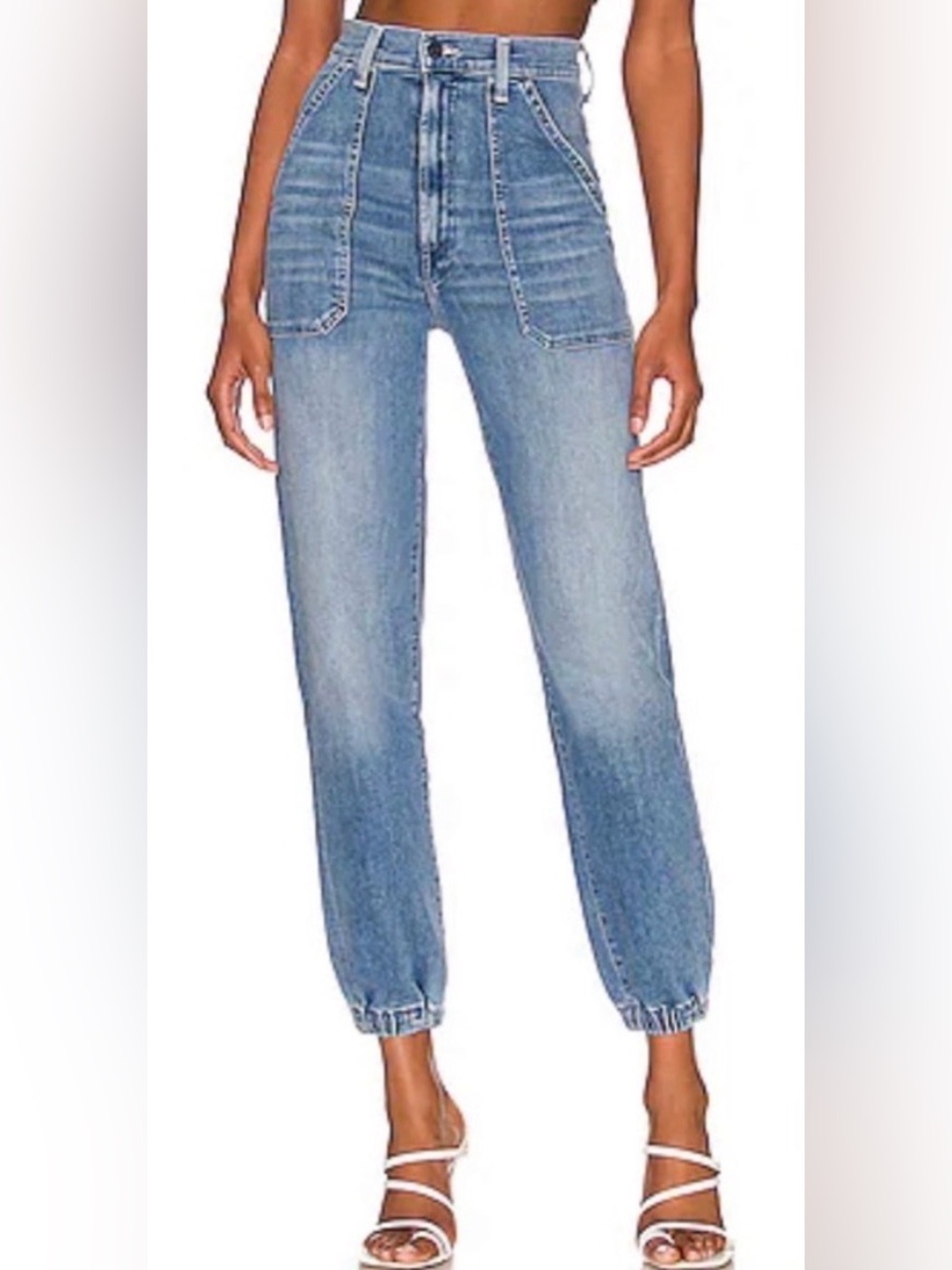 MOTHER The Wrapper Patch Springy Ankle Jeans We The Animals Wash Size 24